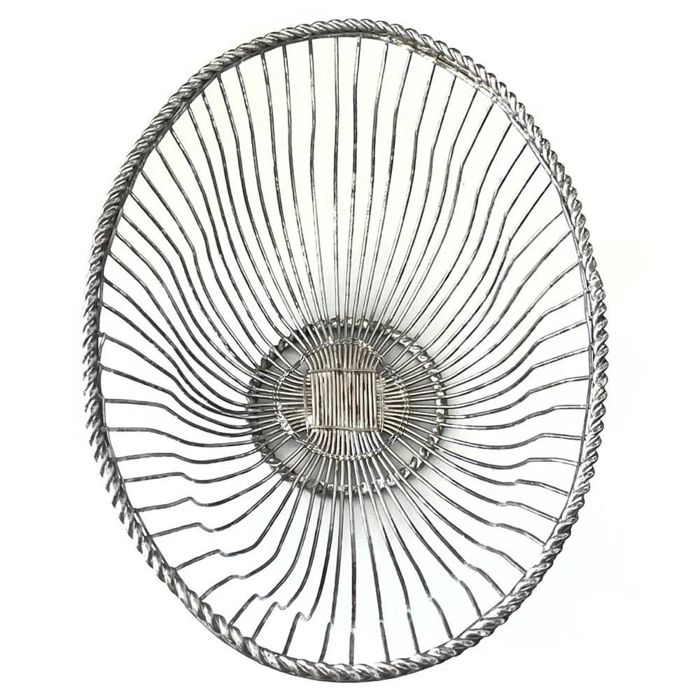 Antique Silver Wire Basket!